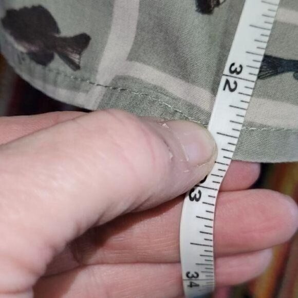 Columbia Graphic Fish Throughout Casual Button Down LS Sz. XL Shirt w Pockets - Picture 3 of 11